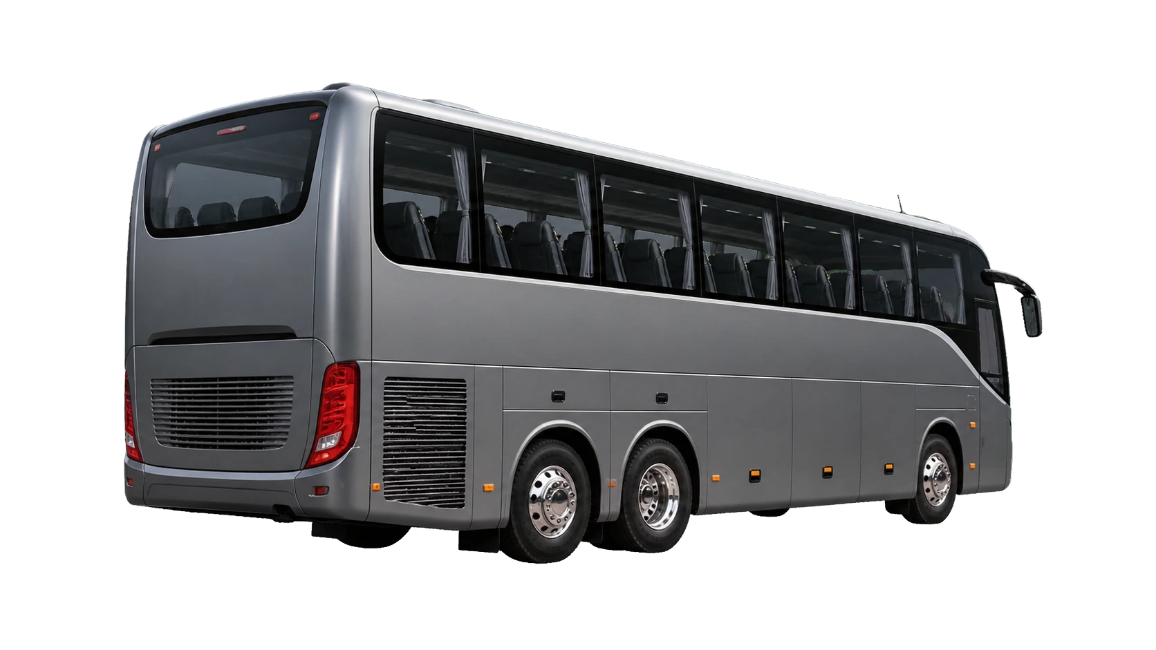 Серый автобус