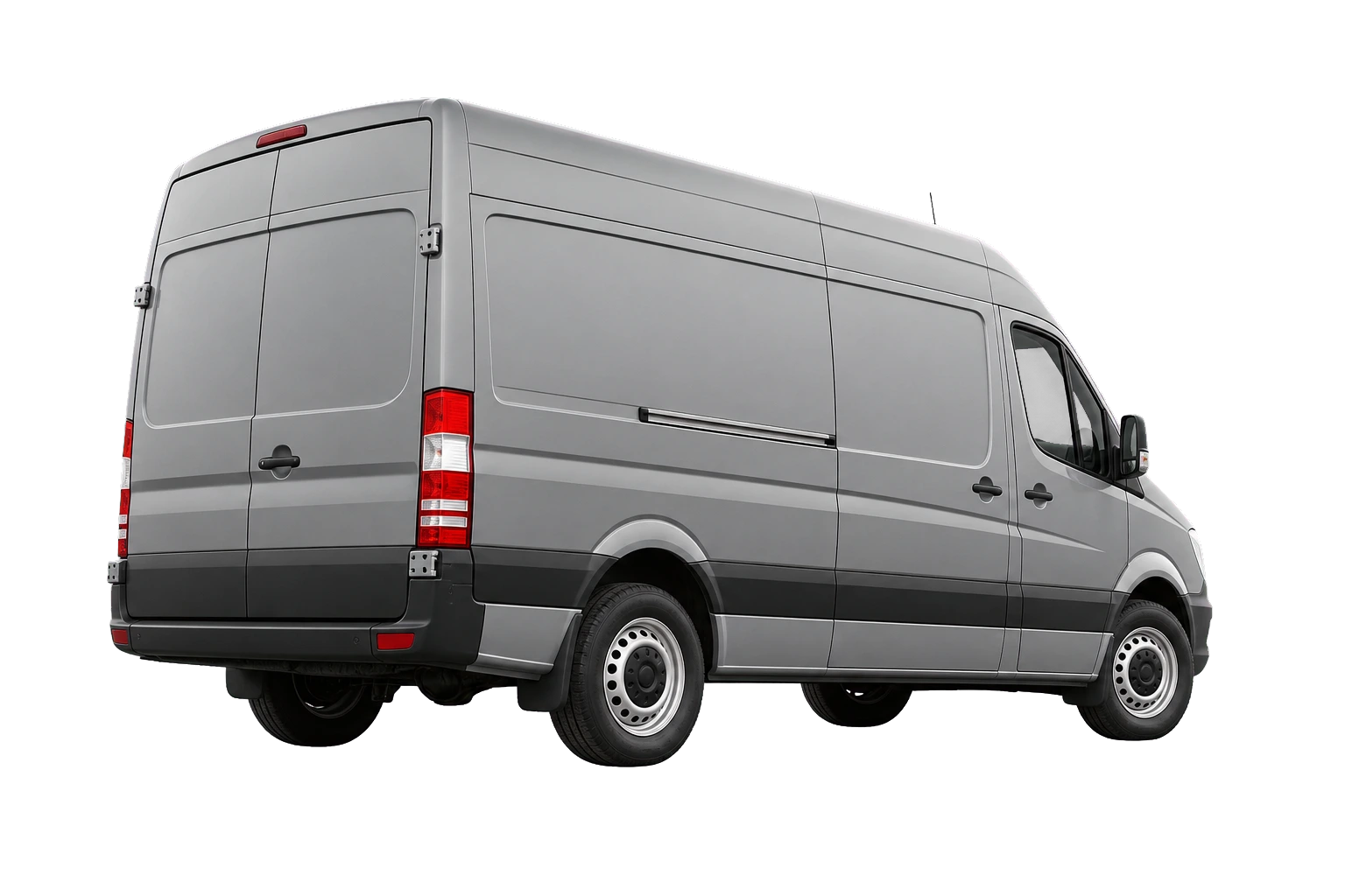 Серый коммерческий автомобиль